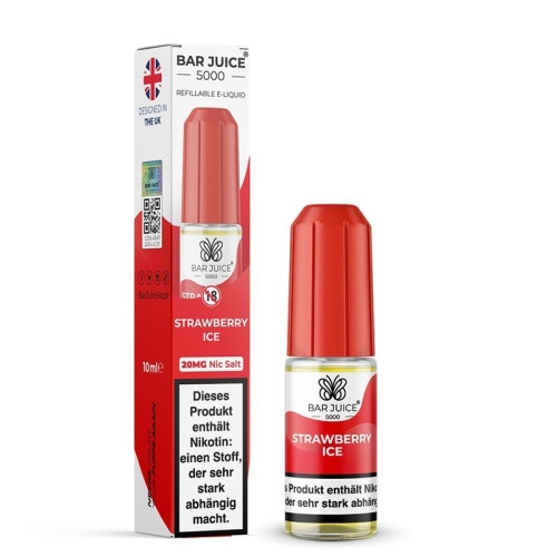 Bar Juice 5000 NicSalt Liquid 10 ml Strawberry Ice 20 MG
