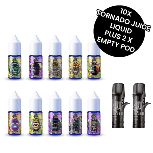 Tornado Juices 10er Bundle + 2x gratis Leerpod