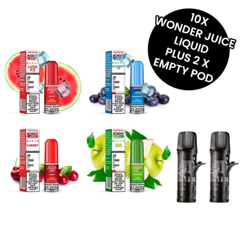 Wonder Juice 7000 10er Bundle + 2x gratis Leerpod