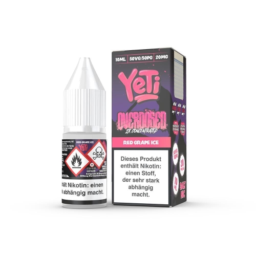 Yeti  Overdosed- Red Grape Ice 10 ml NicSalt Liquid