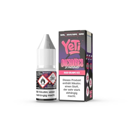 Yeti  Overdosed- Red Grape Ice 10 ml NicSalt Liquid 10 mg/ml