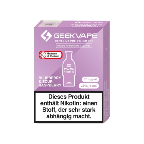 Geekvape - M1 Prefilled Pods (2 Stück) Blueberry&Sour Raspberry