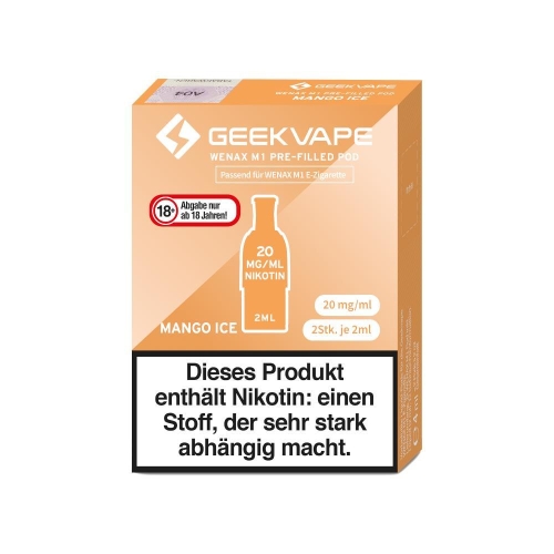 Geekvape - M1 Prefilled Pods (2 Stück) Mango Ice