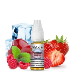 Elfliq - NicSalt Liquid Strawberry Raspberry Cherry Ice...
