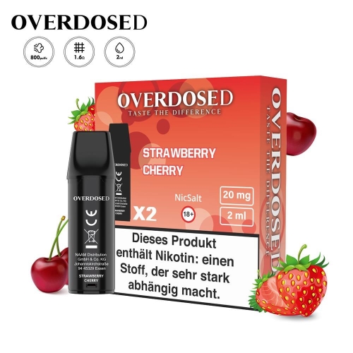 Overdosed - Prefilled Pods (2 Stück) Strawberry Cherry