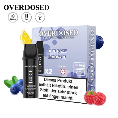 Overdosed - Prefilled Pods (2 Stück) Blue Razz Lemonade