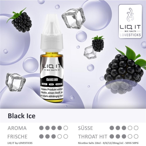 Lovesticks - Liq it NicSalt Liquids Black Ice 20 mg/ml