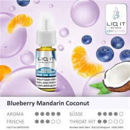 Lovesticks - Liq it NicSalt Liquids Blueberry Mandarin...