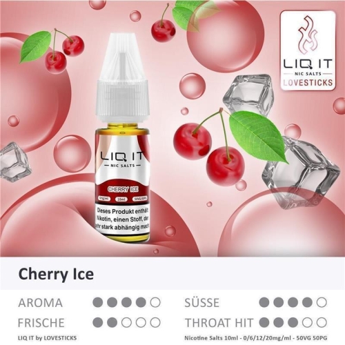 Lovesticks - Liq it NicSalt Liquids Cherry Ice 6 mg/ml