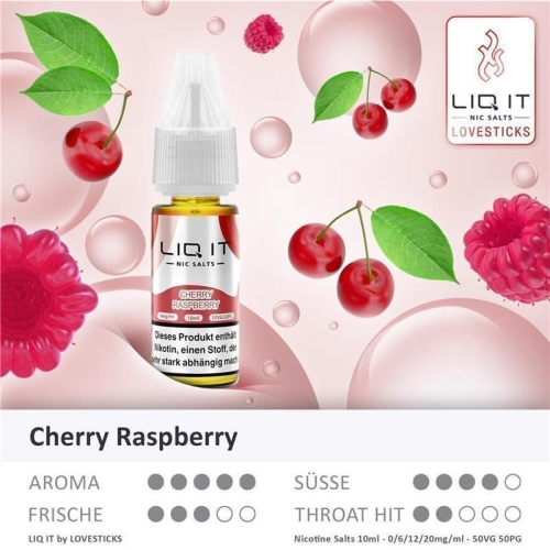 Lovesticks - Liq it NicSalt Liquids Cherry Raspberry 0 mg/ml