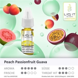 Lovesticks - Liq it NicSalt Liquids Peach Passionfruit...