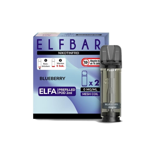 Elfbar - Elfa Prefilled Pods Nikotinfrei (2 Stück) Blueberry