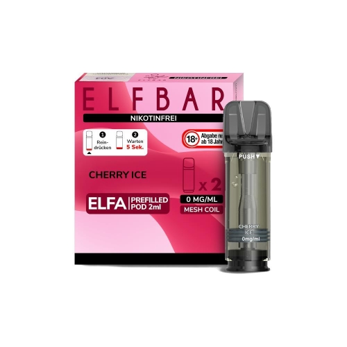 Elfbar - Elfa Prefilled Pods Nikotinfrei (2 Stück) Cherry Ice