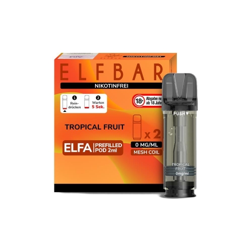 Elfbar - Elfa Prefilled Pods Nikotinfrei (2 Stück) Tropical Fruits