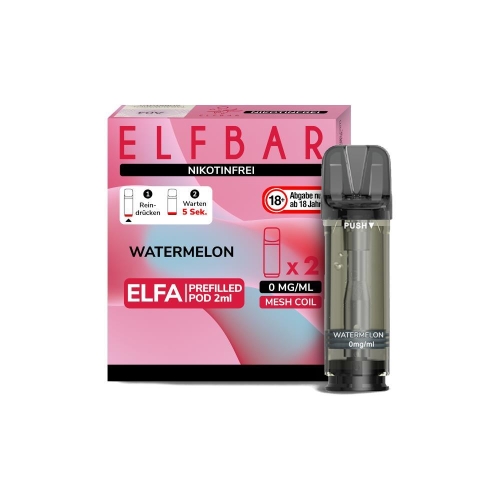 Elfbar - Elfa Prefilled Pods Nikotinfrei (2 Stück) Watermelon