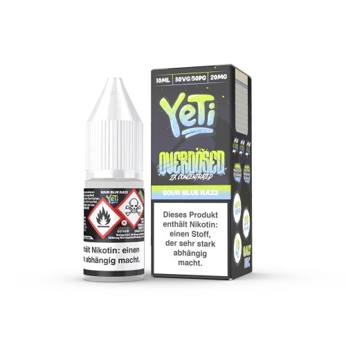 Yeti  Overdosed - Sour Blue Razz 10 ml NicSalt Liquid