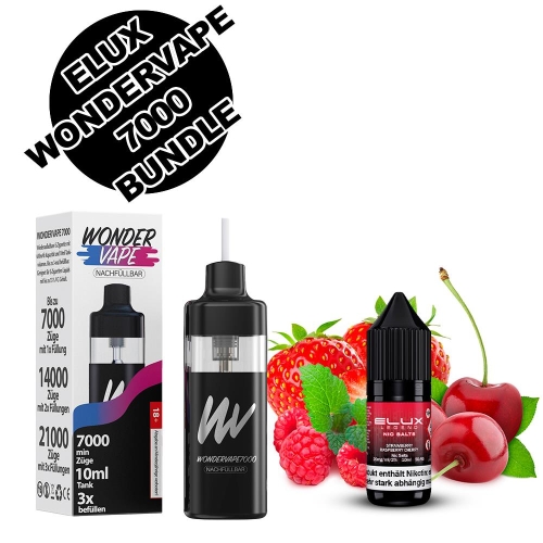 Wondervape 7000 Nachfüllbar - Max 21000 Züge + Elux Bundle