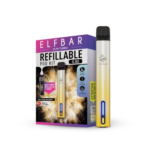 Elfa Turbo Kit by Elfbar - Refillable Pod System aurora-gold