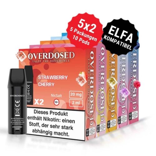 Overdosed - Prefilled Pods (2 Stück) ELFA Kompatible 5er Bundle 10 PODS