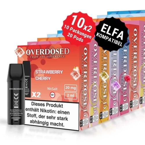 Overdosed - Prefilled Pods (2 Stück) ELFA Kompatible 10er Bundle 20 PODS