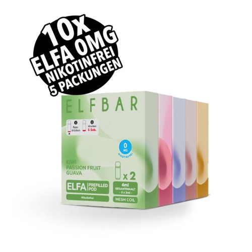 Elfbar Elfa - Ohne Nikotin - 5er Bundle 10x Pods