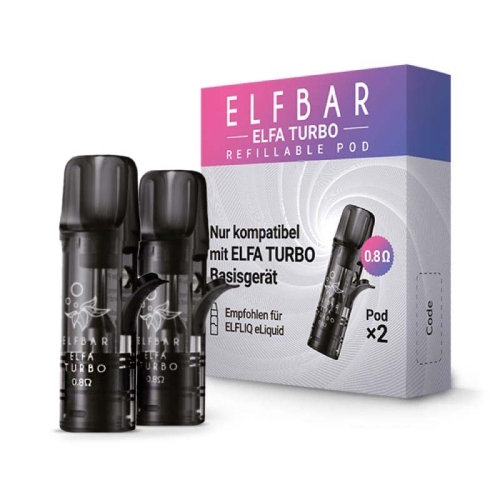 Elf Bar Elfa Turbo Refillable Pods - 0.8 Ohm - 2 Stück