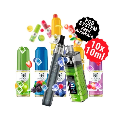 Bar Juice 10er Bundle + 1x gratis Pod System