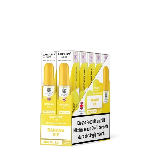 Bar Juice 5000 NicSalt Liquid 10 ml Banana Ice 5 MG