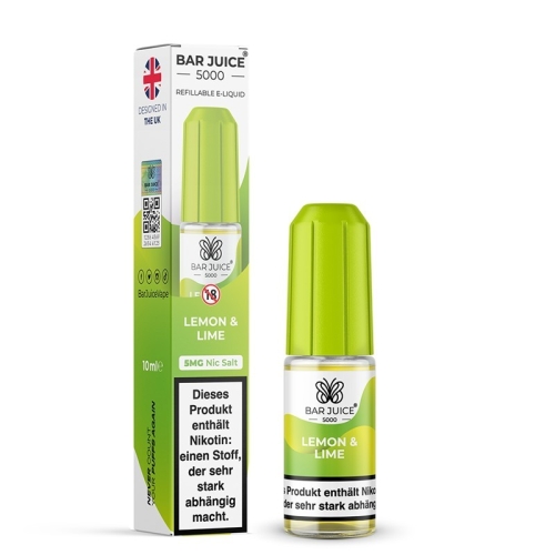 Bar Juice 5000 NicSalt Liquid 10 ml Lemon and Lime 5 MG