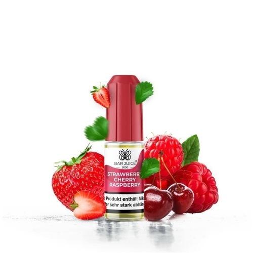 Bar Juice 5000 NicSalt Liquid 10 ml Strawberry Cherry Raspberry 5 MG NEU