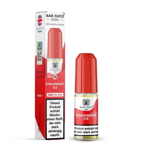 Bar Juice 5000 NicSalt Liquid 10 ml Strawberry Ice 5 MG