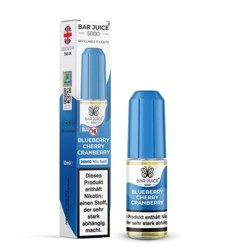 Bar Juice 5000 NicSalt Liquid 10 ml Blueberry Cherry Cranberry 20 MG