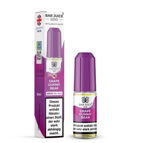 Bar Juice 5000 NicSalt Liquid 10 ml Grape Gummy Bear 20 MG