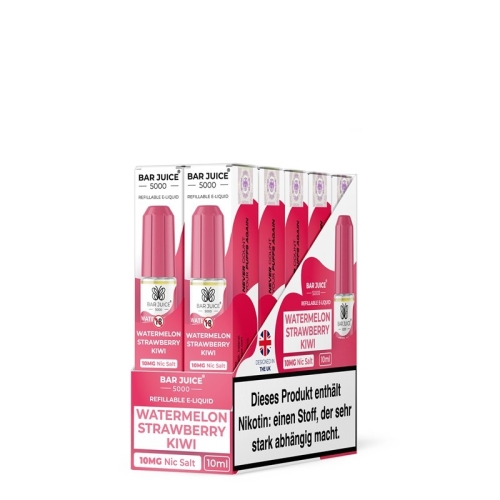 Bar Juice 5000 NicSalt Liquid 10 ml Watermelon Strawberry Kiwi 10 MG