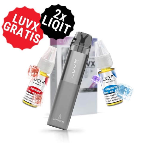 2 x Liqit NicSalt Liquids + LUVX Kit Gratis