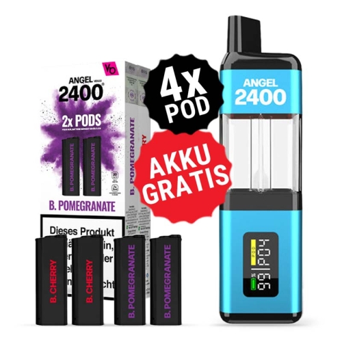 Angel 2400 Bundle - 4x Pod + gratis Akku