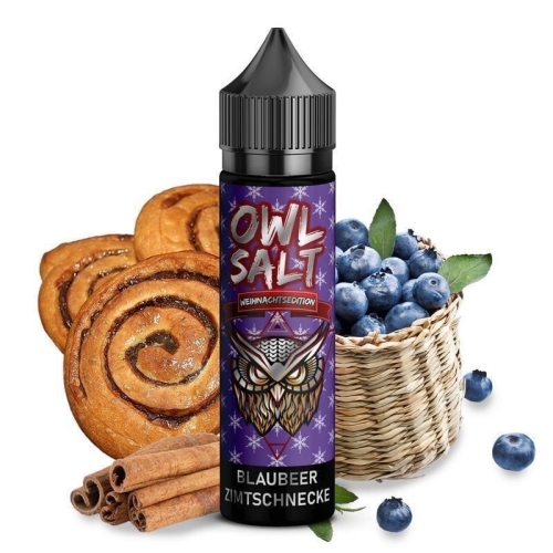 OWL Salt Longfill 10 ml in 60 ml X-mas Blaubeer Zimtschnecke