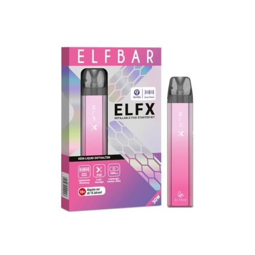 ELF BAR - ELFX Pod Kit Silver Pink