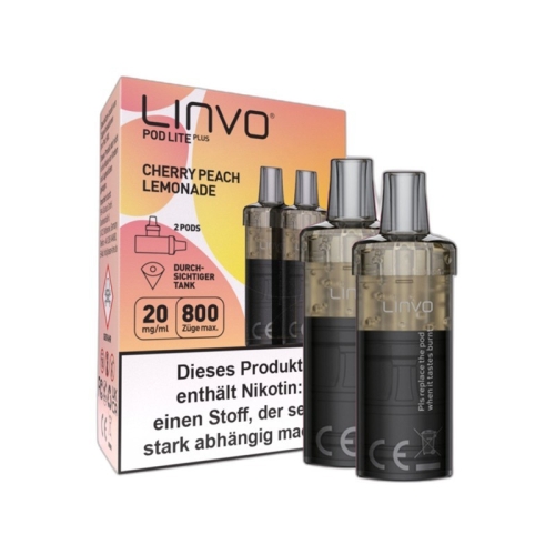 Linvo - Pod Lite Plus Prefilled Pods (2 Stück pro Packung) Cherry Peach Lemonade