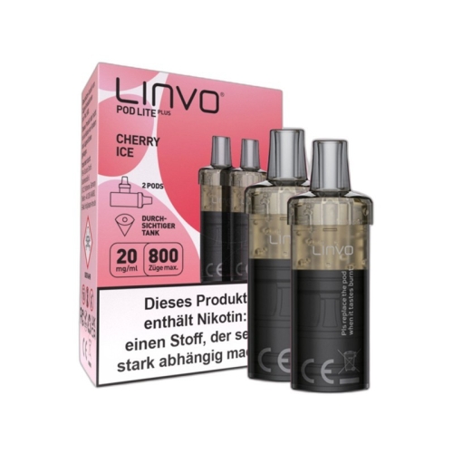 Linvo - Pod Lite Plus Prefilled Pods (2 Stück pro Packung) Cherry Ice