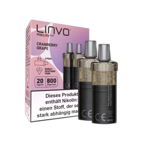 Linvo - Pod Lite Plus Prefilled Pods (2 Stück pro Packung) Cranberry Grape