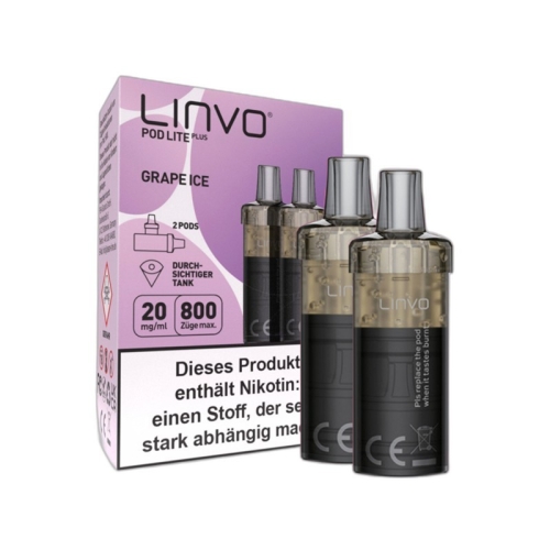 Linvo - Pod Lite Plus Prefilled Pods (2 Stück pro Packung) Grape Ice