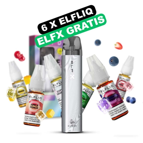 6x Elfliq + Elfx Pod Kit Gratis