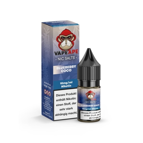 VapeApe Nikotinsalzliquid 10 ml Blueberry Coco 10 mg/ml