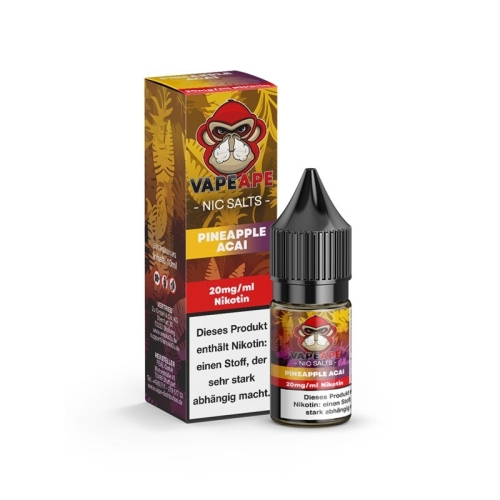 VapeApe Nikotinsalzliquid 10 ml Pineapple Acai 20 mg/ml