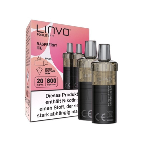 Linvo - Pod Lite Plus Prefilled Pods (2 Stück pro Packung) Raspberry Ice