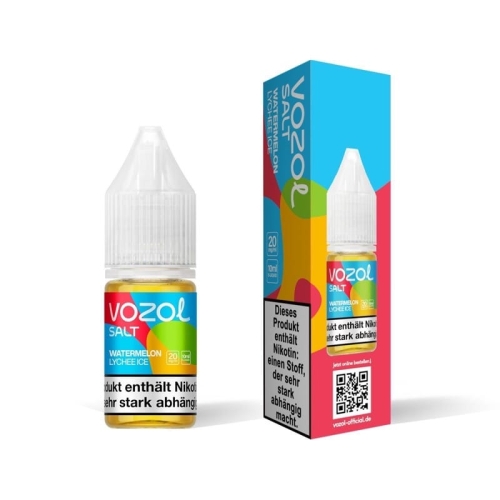 Vozol Nikotinsalz Liquid - 10ml Watermelon Lychee Ice 20 mg/ml
