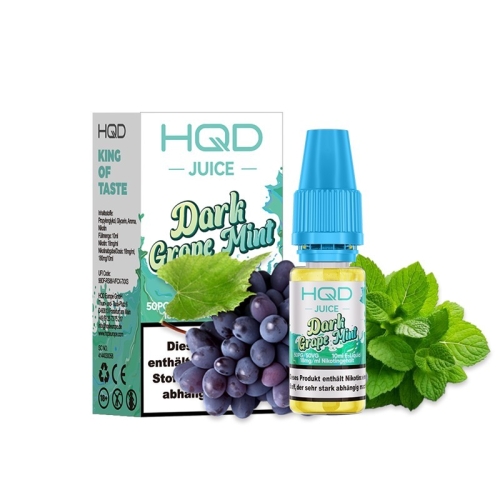 HQD Juice Nikotinsalz Liquid Dark Grape Mint 18 mg/ml
