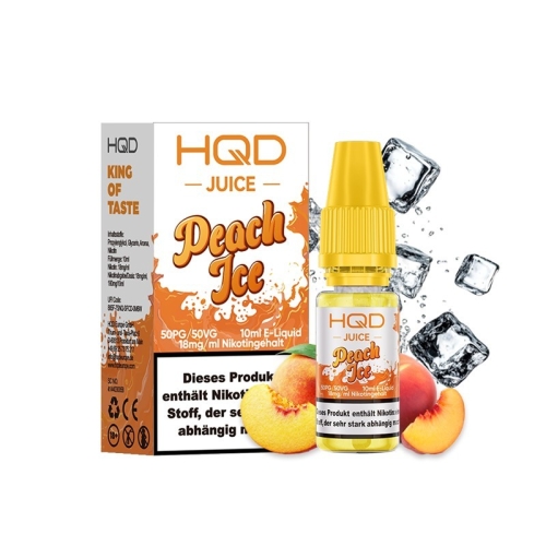 HQD Juice Nikotinsalz Liquid Peach Ice 18 mg/ml