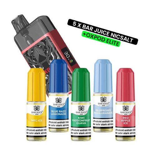 5x Bar Juice + Oxbar Oxpod Elite